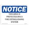 Signmission OSHA Sign, 7" H, Rigid Plastic, This Area Is Protected By A Fire Extinguishing Sign, Landscape OS-NS-P-710-L-18588 - alternate 1